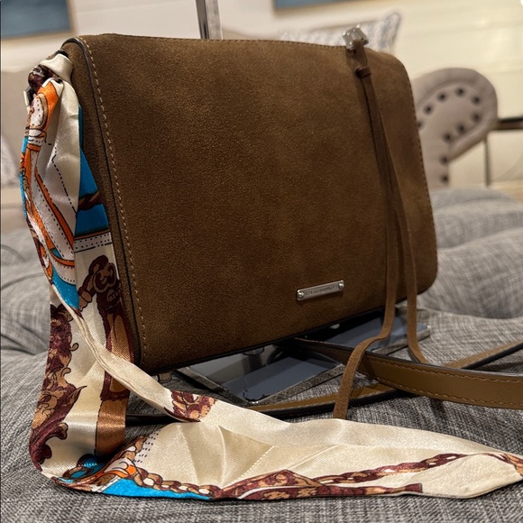 Rebecca Minkoff Avery Brown Suede Crossbody EUC - Picture 4 of 17